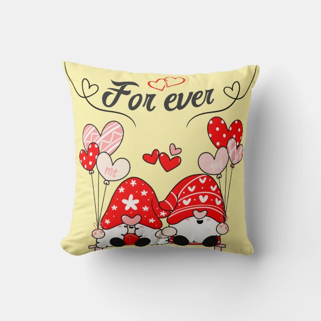 Lutins Liebende For Ever 1 Liebesnachricht Version Kissen (Vorderseite)