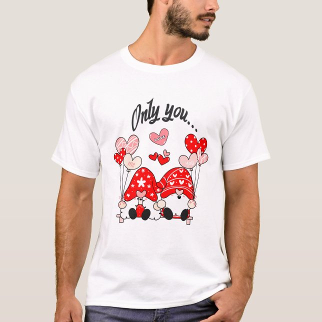 Lutins verliebte Only You 1 Liebesnachricht T-Shirt (Vorderseite)
