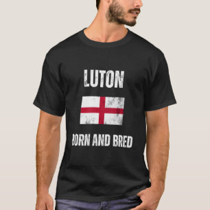 Luton Geboren- und Bred-England-Flagge T-Shirt
