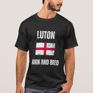 Luton Geboren- und Bred-England-Flagge T-Shirt