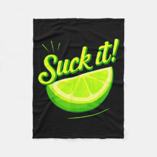 Lutsch es grüne Limette Zitrone Liebe lustige mexi Fleecedecke