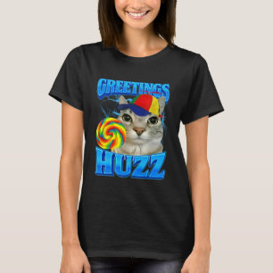 Lutscher-Katzen-Meme-Grüße Huzz Lustige Verrückte  T-Shirt