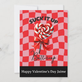 Lutscher-Schokolade Lustige Valentinstag-Postkarte Feiertagskarte