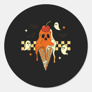 Lutscher Spuk Geist Halloween Eiscreme Su Runder Aufkleber
