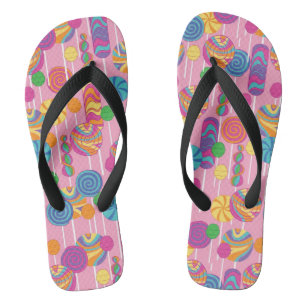 Lutscher-Süßigkeits-Muster Flip Flops