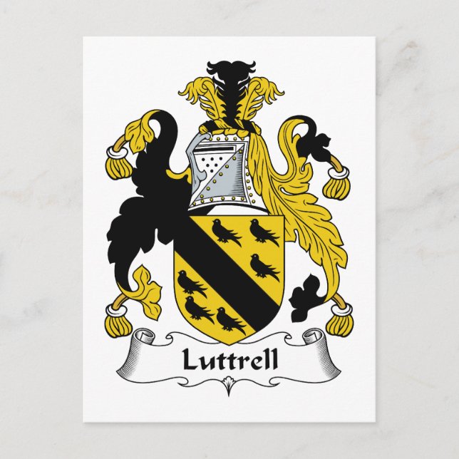Luttrell Familienwappen Postkarte (Vorderseite)