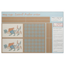 Luttrell Psalter Critter DIY Tasse Rugs