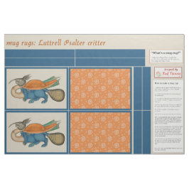 Luttrell Psalter Critter DIY Tasse Rugs Stoff