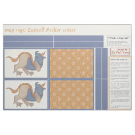 Luttrell Psalter Critter DIY Tasse Rugs Stoff