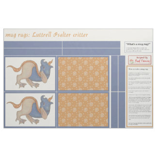 Luttrell Psalter Critter DIY Tasse Rugs Stoff