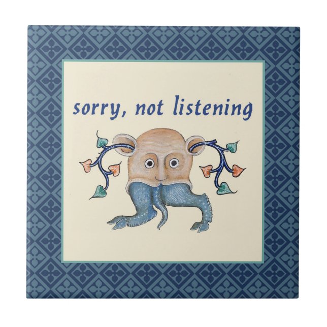 Luttrell Psalter Critter Keramik Tile Fliese (Vorderseite)