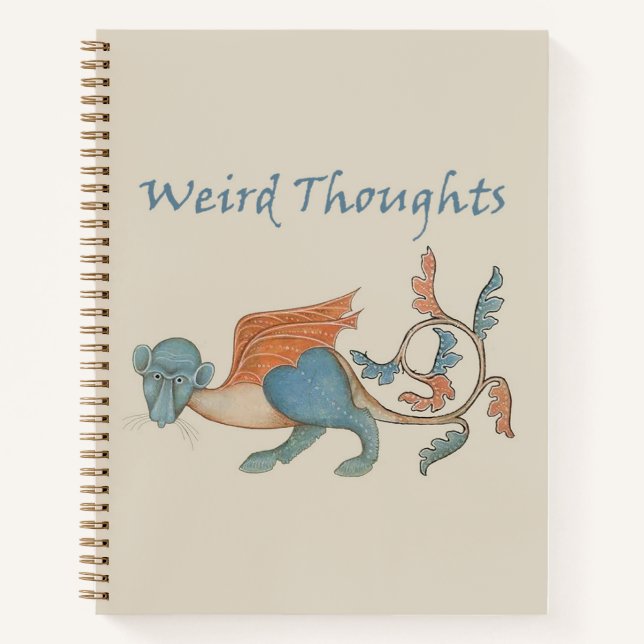 Luttrell Psalter Critter Spiral Notebook Notizbuch (Vorderseite)