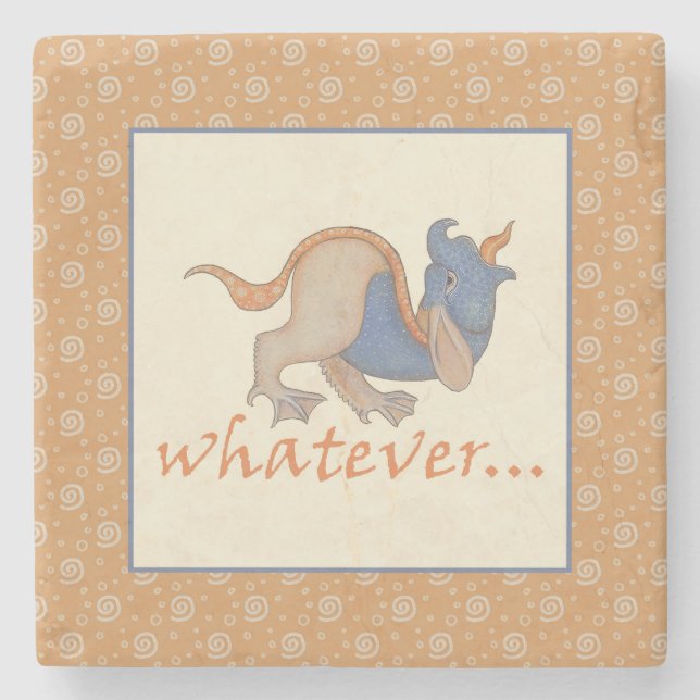 Luttrell Psalter Critter Stone Untersetzer (Vorderseite)