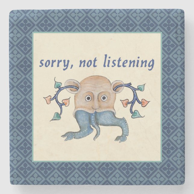 Luttrell Psalter Critter Stone Untersetzer (Vorderseite)