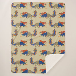 Luttrell Psalter "Eichhörnchen" Sherpa Blanket Sherpadecke