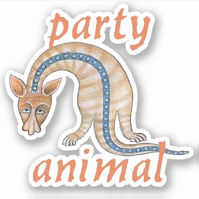 Luttrell Psalter "Party Animal" Vinyl Sticker (Vorderseite)