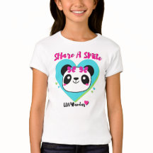 LUV4Pandas Herz-u. Lächeln-Pandababydoll-T - Shirt