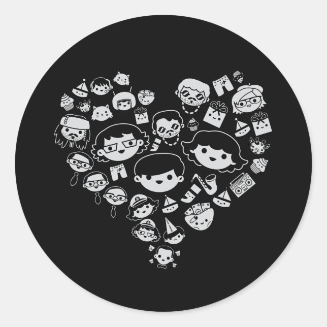 Luv 2 runder aufkleber (Vorderseite)