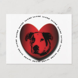 Luv-A-Bull American Bulldog Pit Bull Heart Postkarte