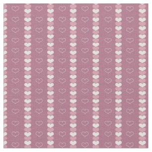 Luv bis Quilt (violette Herzen) Baumwolle (56") St Stoff