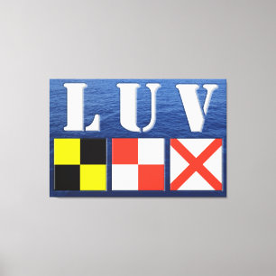 LUV MARINE STYLE 32x48 Leinwanddruck