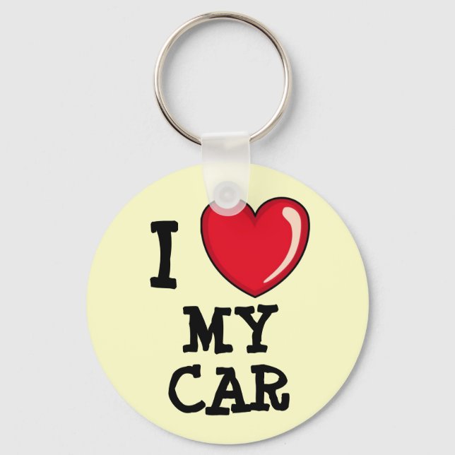 Luv mein Auto! Schlüsselanhänger (Vorderseite)
