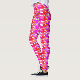 Luv my Pink - Abstrakte Yoga Lady Leggings