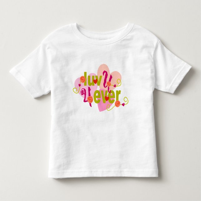 Luv U 4 je Valentine Kleinkind T-shirt (Vorderseite)