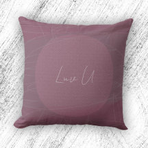 Luv U - Rose Trendy Modern Scribbled