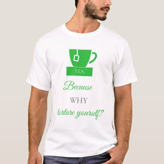 LUVACUPPA (Green + Grey) Basic T-Shirt (Vorderseite)