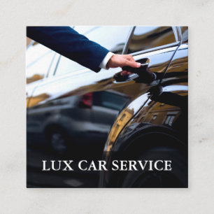 Lux Care Service Taxi Chauffeur Fahrer Quadratische Visitenkarte