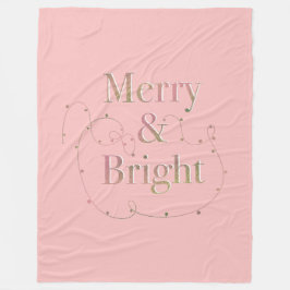 Lux Christmas Merry & Bright auf Pink Fleecedecke