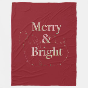 Lux Christmas Merry & Bright auf Red Fleecedecke