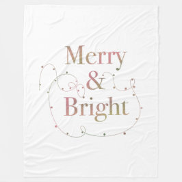 Lux Christmas Merry & Bright auf White Fleecedecke