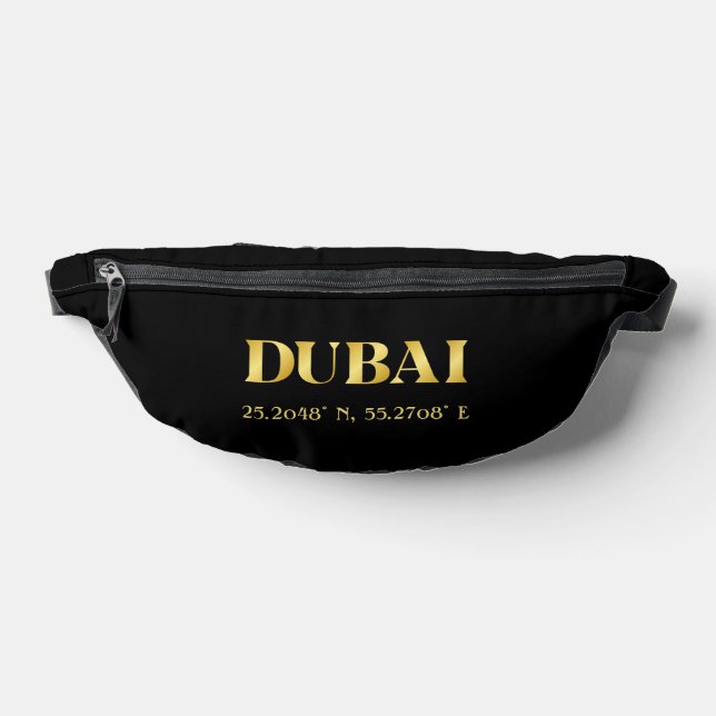 Lux Gold Dubai Latitude & Longitude Bauchtasche (Ablage )