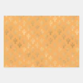 Lux Gold Lilie Fashion Color Trio Geschenkpapier Set