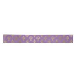 Lux Gold Lilie und Amethyst Satinband