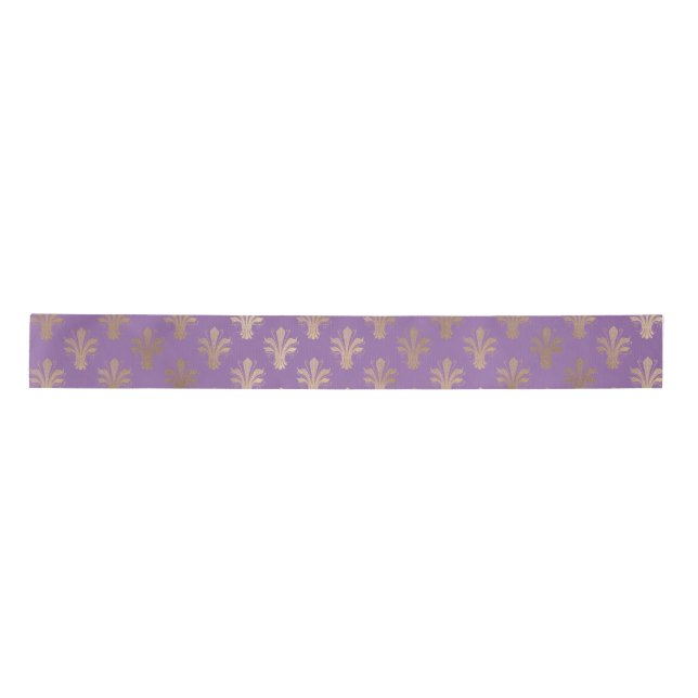 Lux Gold Lilie und Amethyst Satinband (Vorderseite)