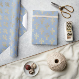 Lux Gold Lilie und Cerulean Blue Geschenkpapier