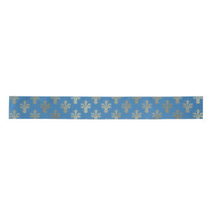 Lux Gold Lilie und Französisch Blue Satinband