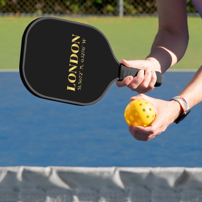 Lux Gold London Latitude & Longitude Pickleball Schläger (InSitu)