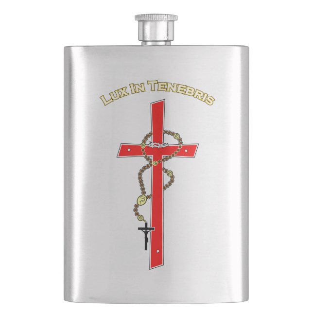 Lux in Tenebris -02 Flachmann (Vorderseite)