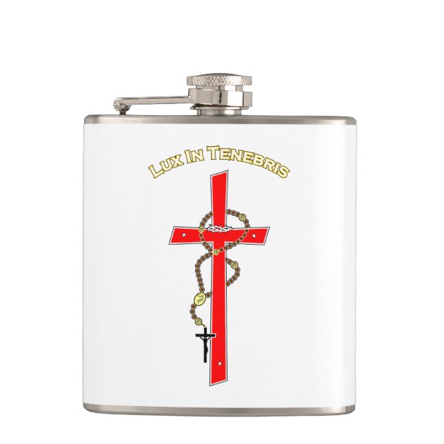 Lux in Tenebris -02 Flachmann (Vorderseite)