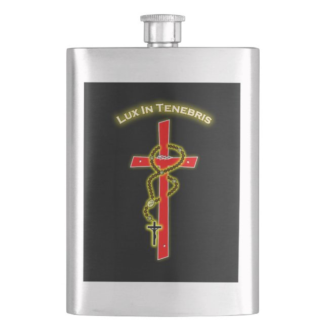 Lux in Tenebris - Rosary 01 Flachmann (Vorderseite)