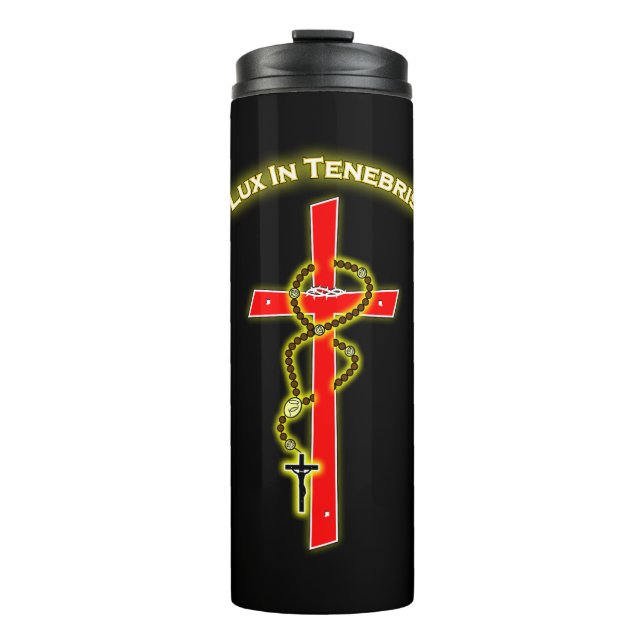 Lux in Tenebris - Rosary 01 Thermosbecher (Vorderseite)