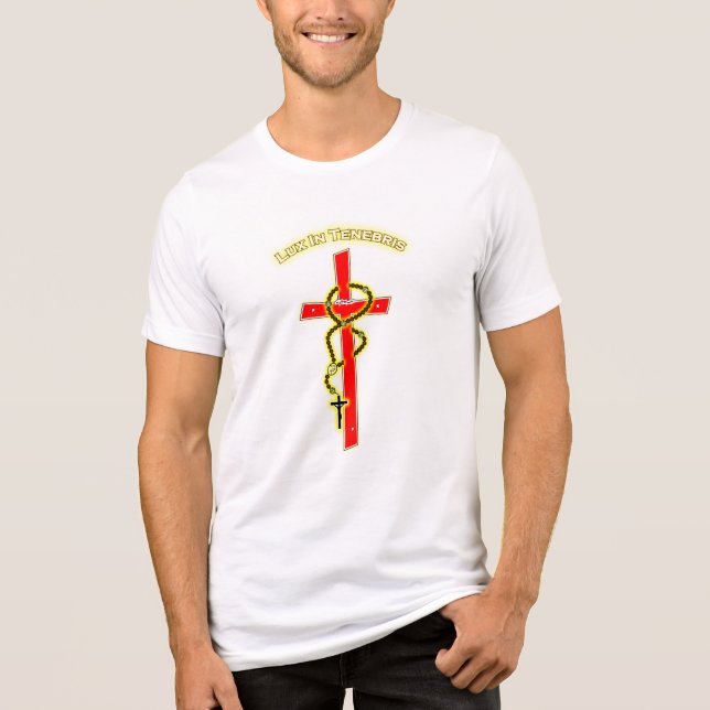 Lux in Tenebris - Rosary 01 Tri-Blend Shirt (Vorderseite)