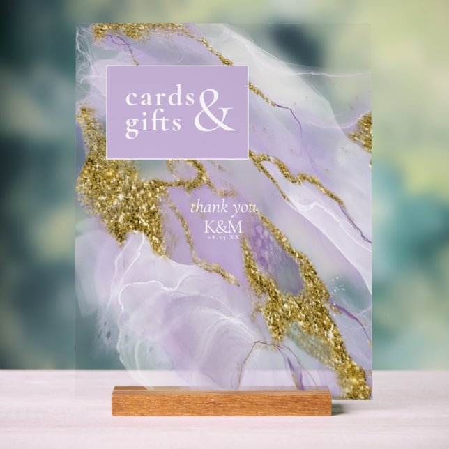 Lux Ink Lavender Abstrakt ID990 Acrylschild (Neutral)