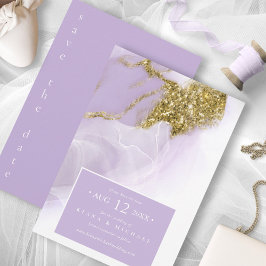 Lux Ink Lavender Abstrakt ID990 Save The Date
