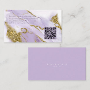 Lux Ink Lavender Abstrakt Wedding Website ID990 Begleitkarte
