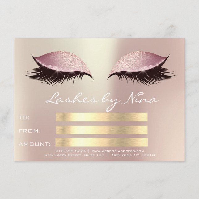 Lux Lashes Rosa Gold Makeup Zertifikat Geschenk1 (Vorderseite)